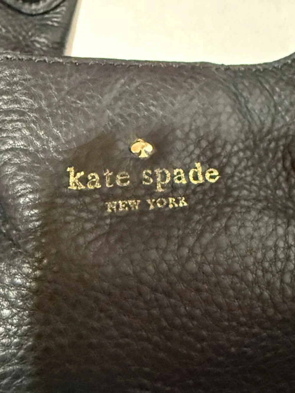 Kate Spade Black Pebbled Leather Hobo Bag